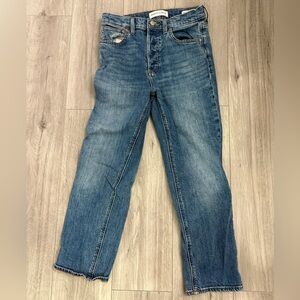Denim Forum Arlo High Rise Straight Blue Jeans